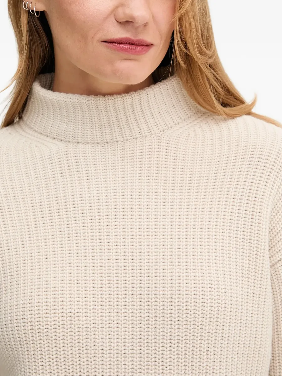 roll-neck side-slit sweater 7