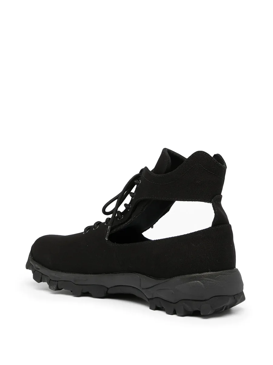 cut-out canvas high-top sneakers 5