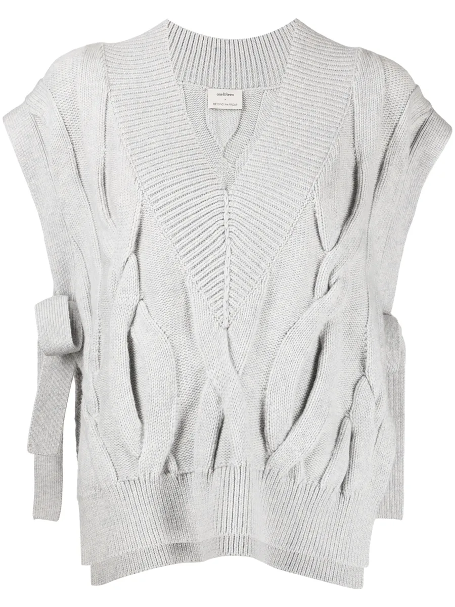 X Beyond The Radar cable knit vest 1