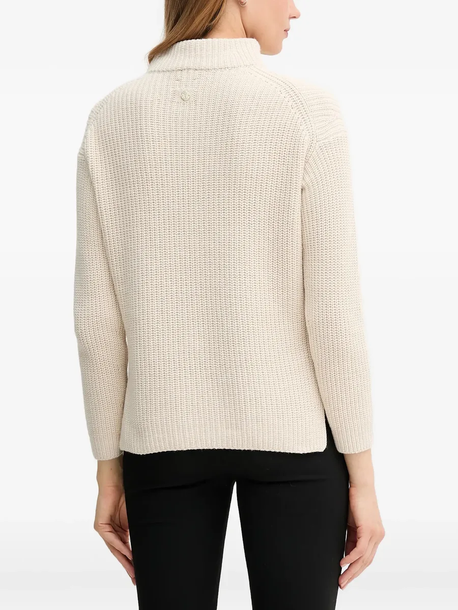 roll-neck side-slit sweater 5