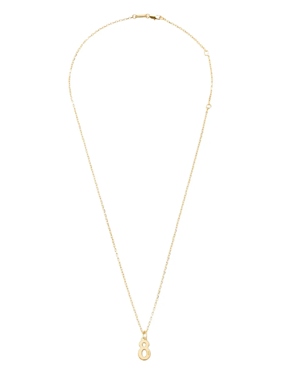 hammered number 8 pendant necklace 1