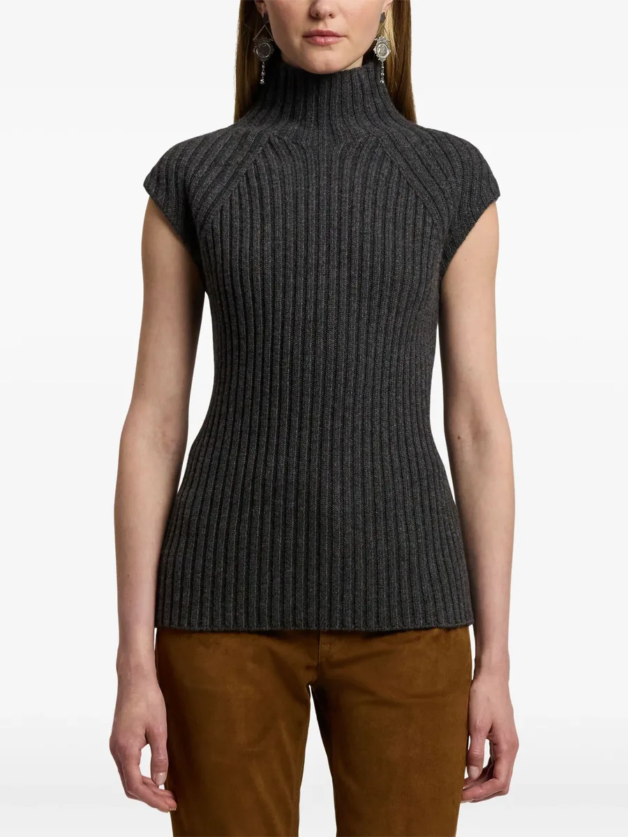 ribbed high-neck sleeveless top 6