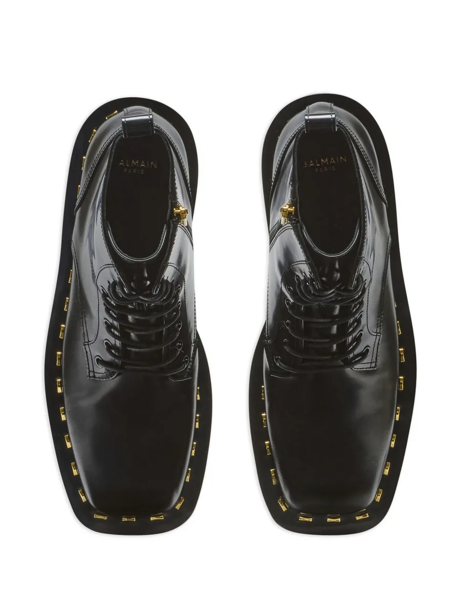 Glazed combat boots 7