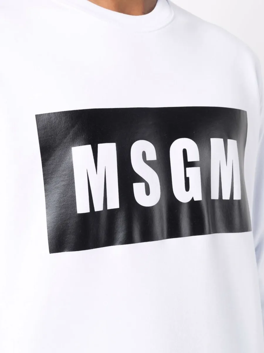 logo-print cotton sweatshirt 9