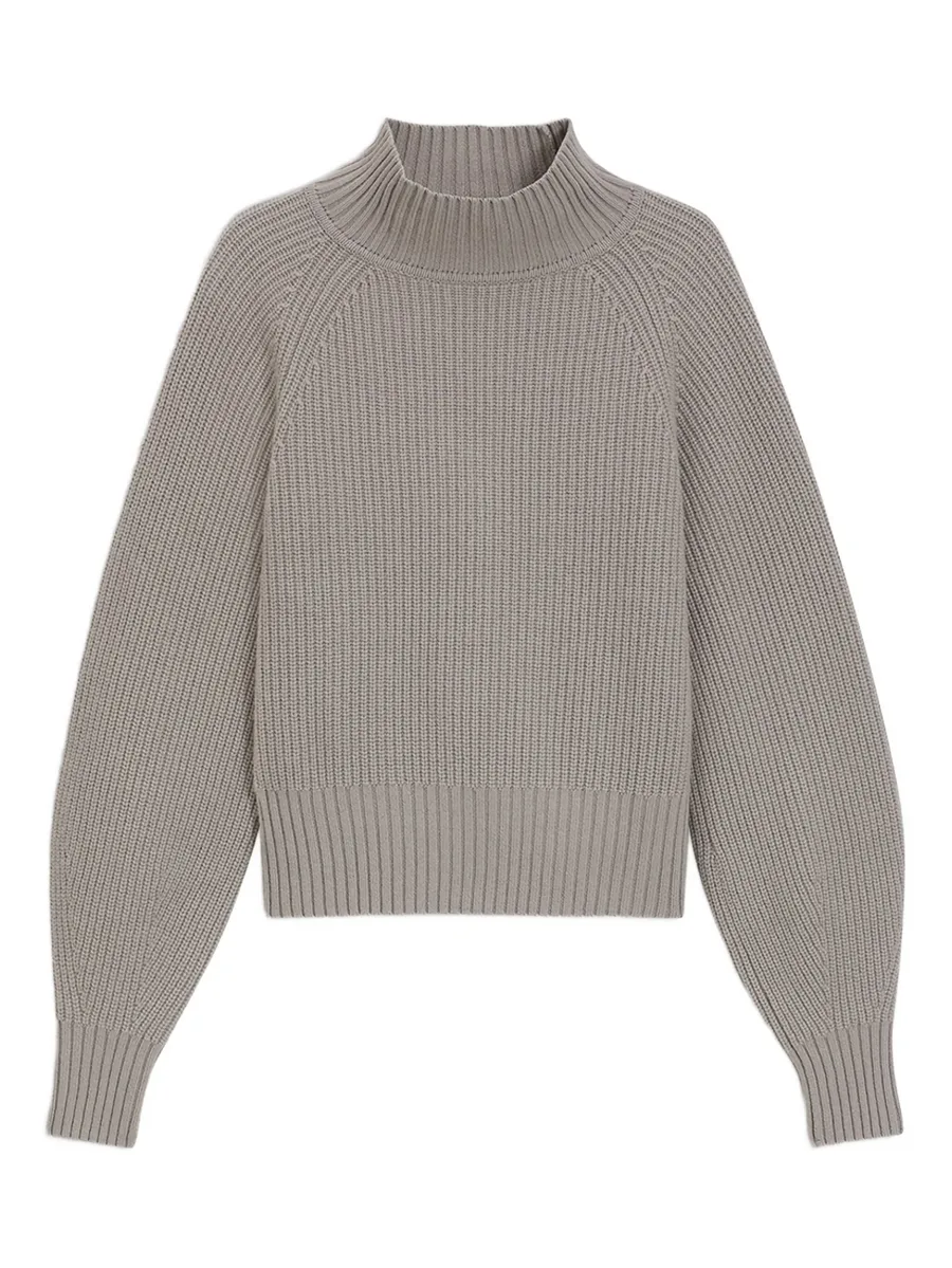 ribbed funnel-neck sweater 1