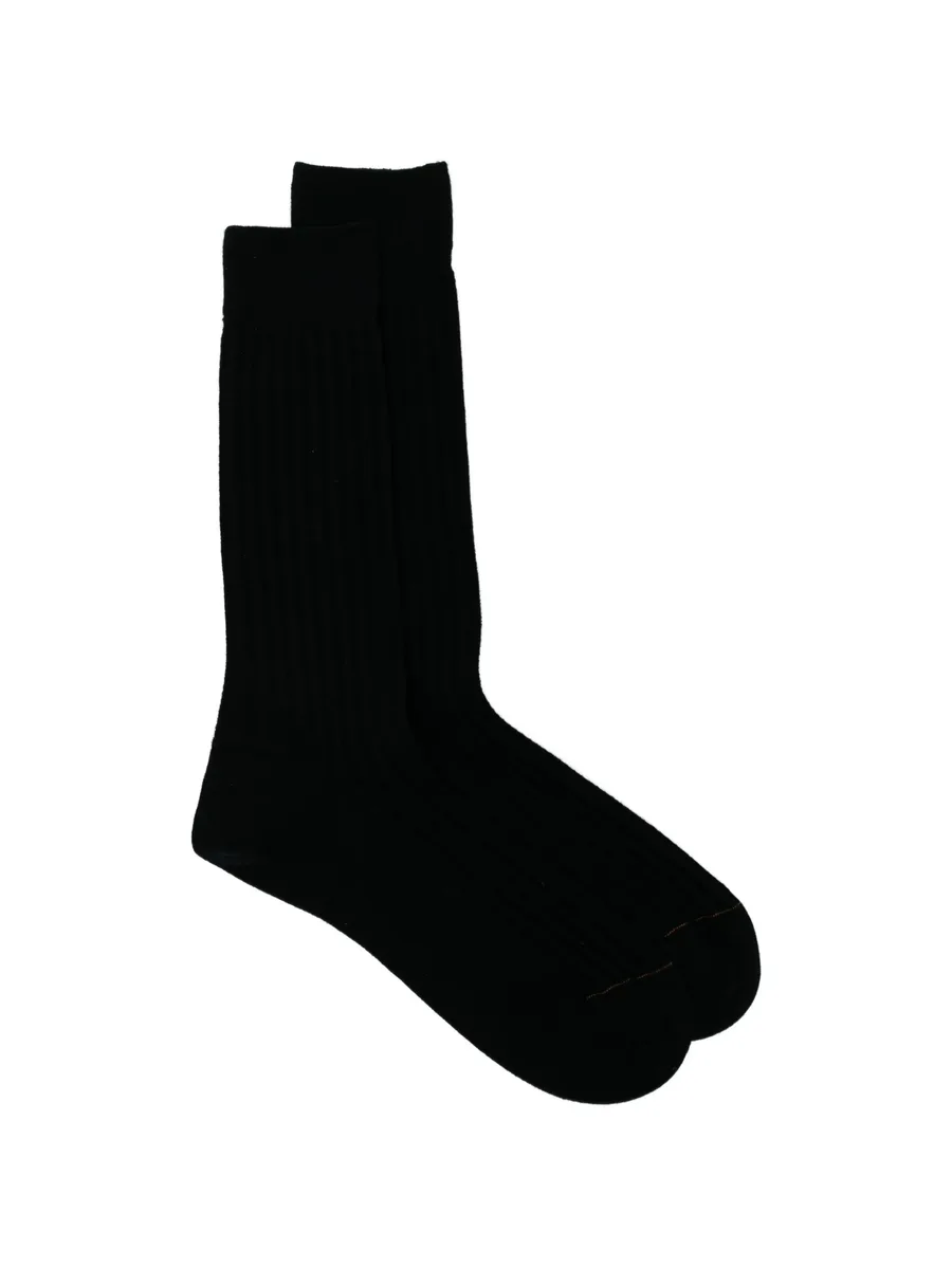 ribbed-knit mid-calf socks 1