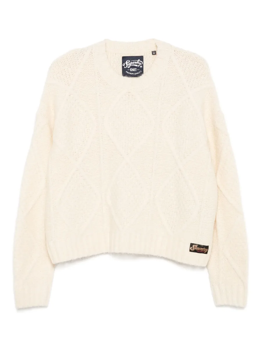diamond-knit sweater 1