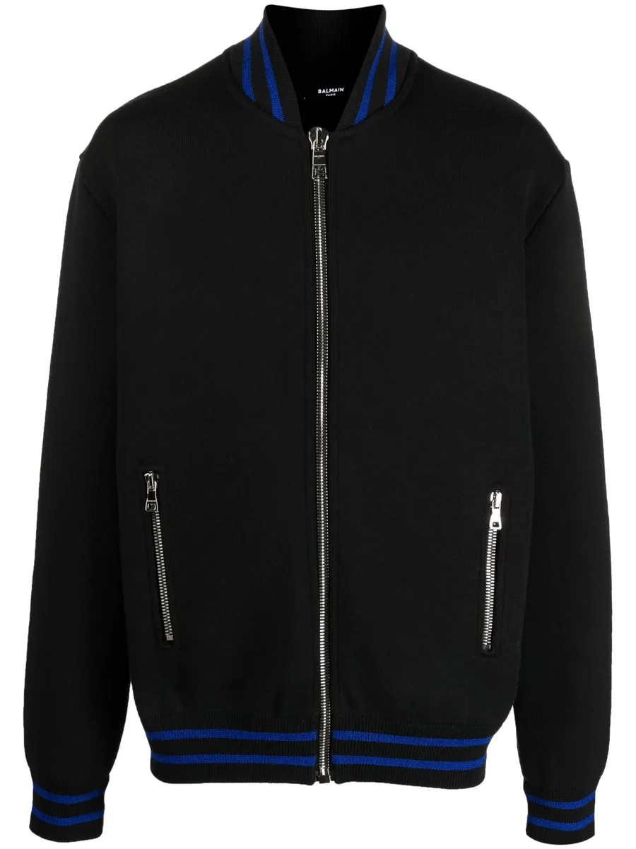 zipped knit jumper 1