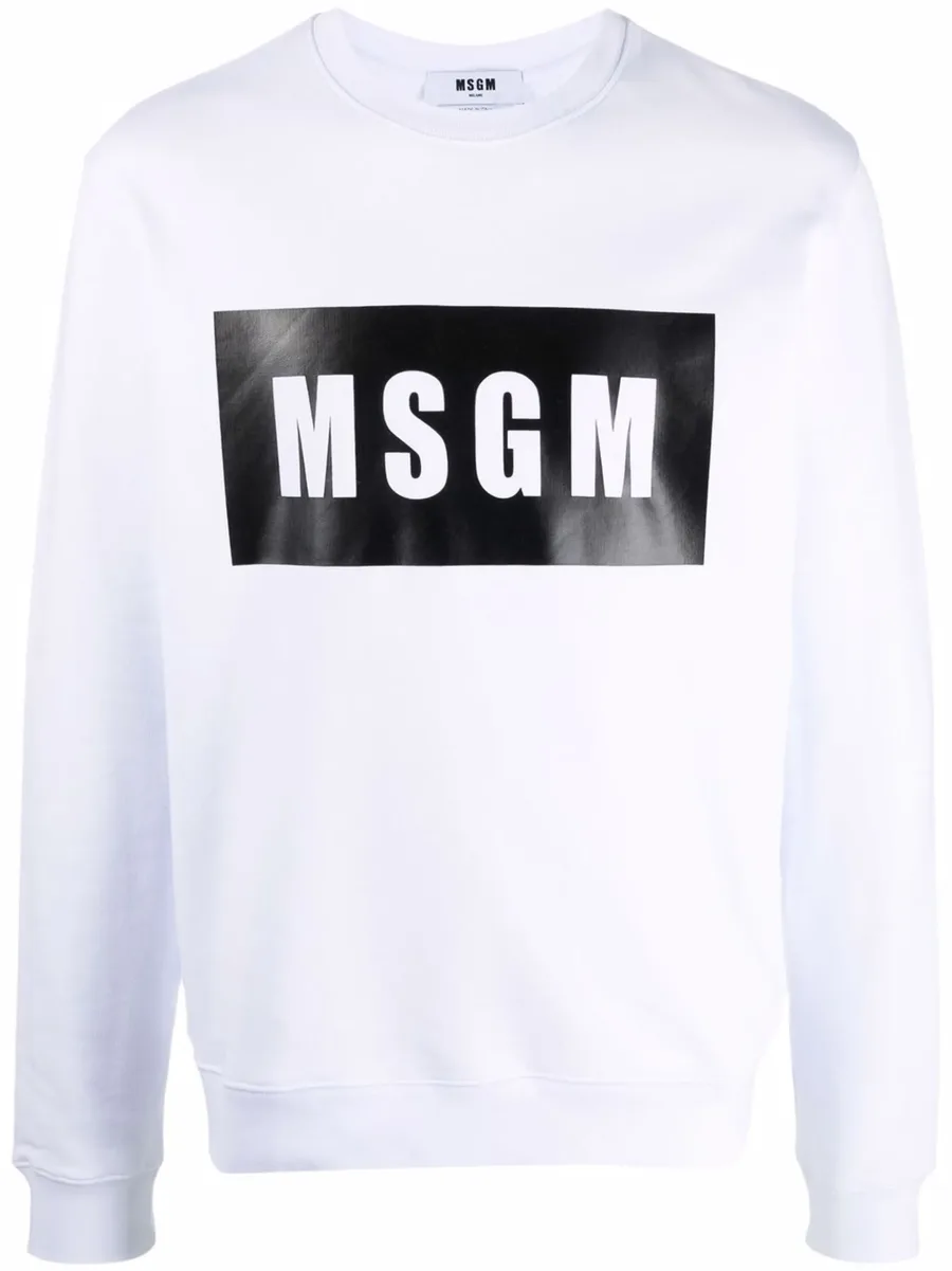 logo-print cotton sweatshirt 1