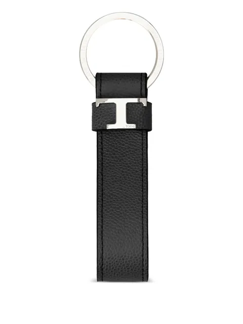 leather T-logo keyring