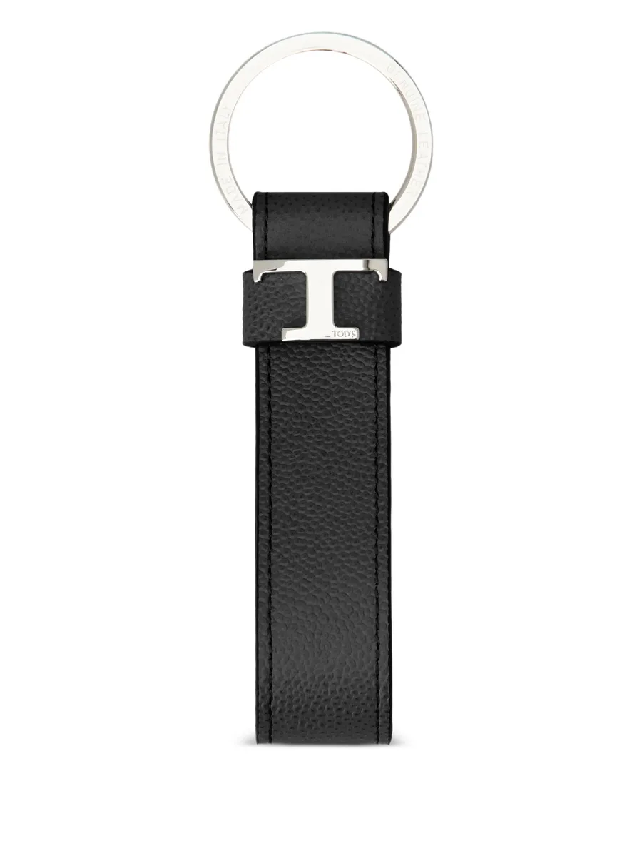leather T-logo keyring 2