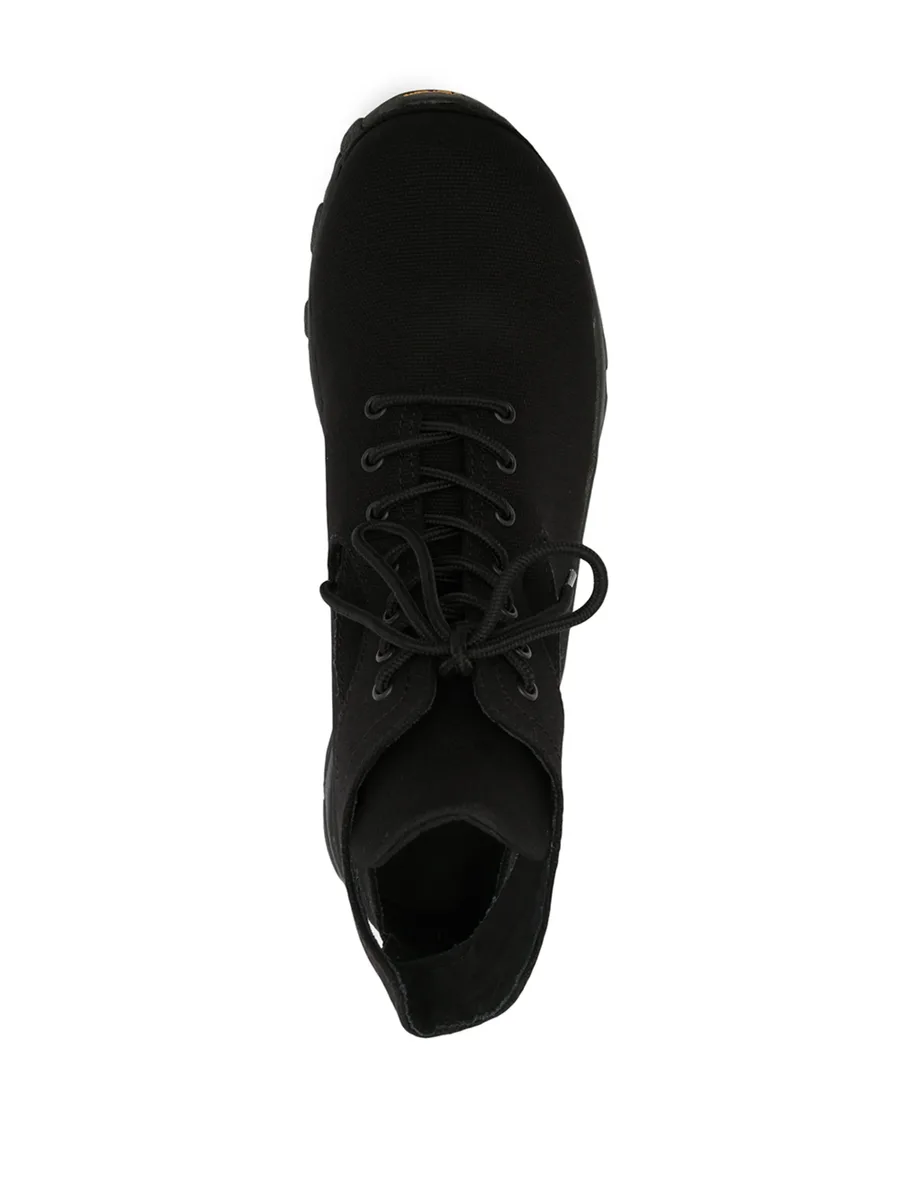 cut-out canvas high-top sneakers 8