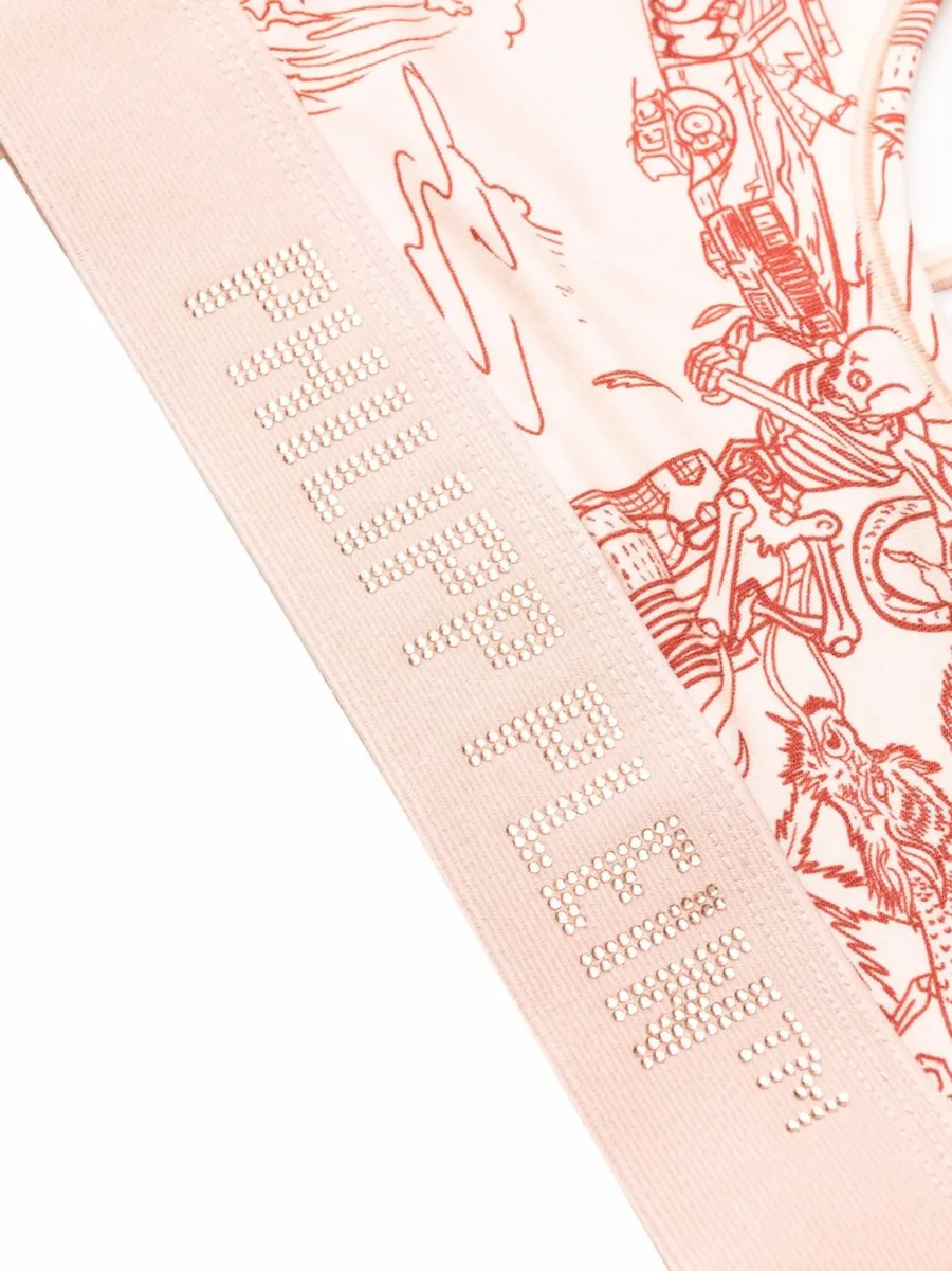 logo-underband skeleton-print bra 5