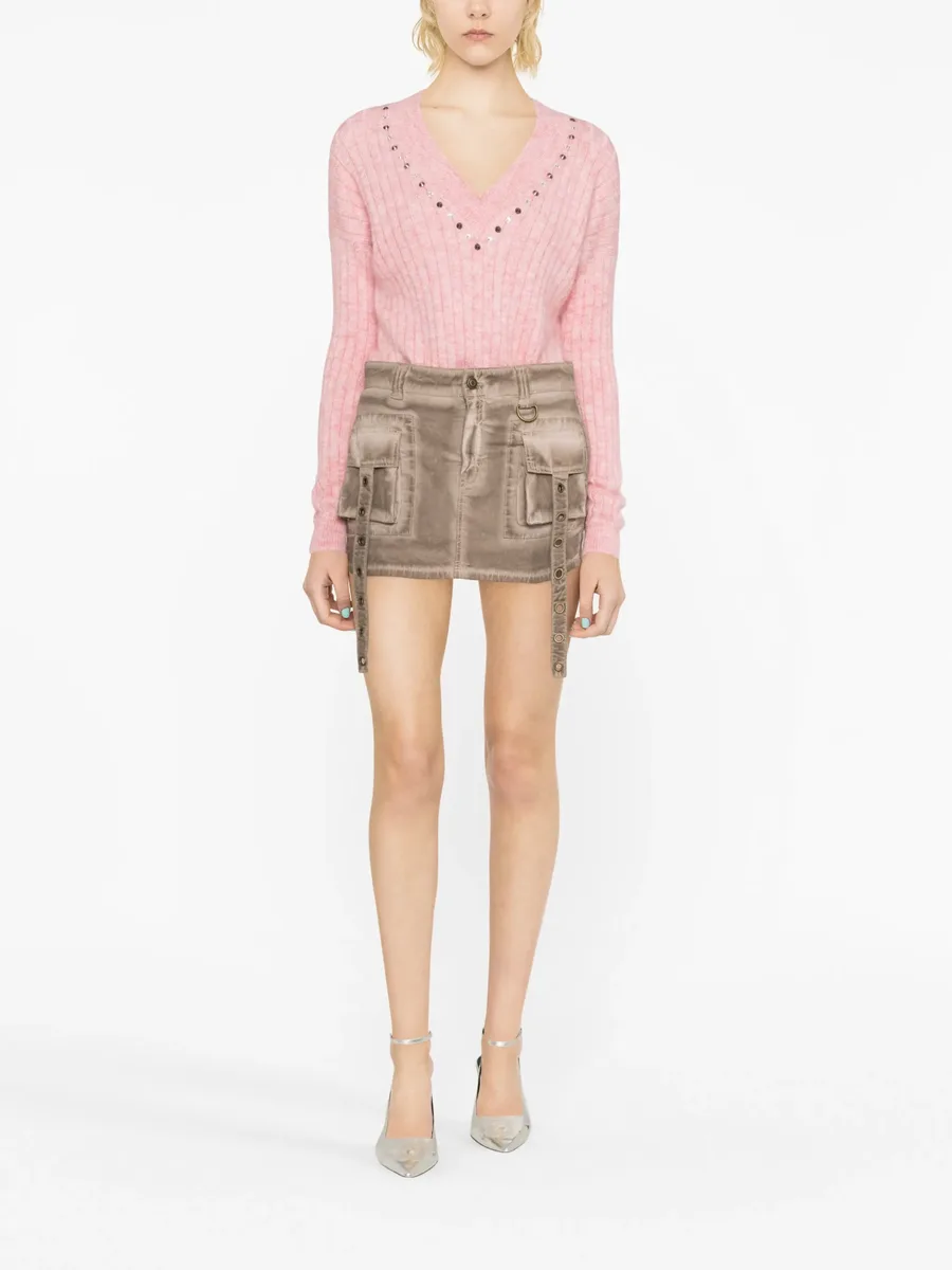 stud-embellished ribbed jumper 4