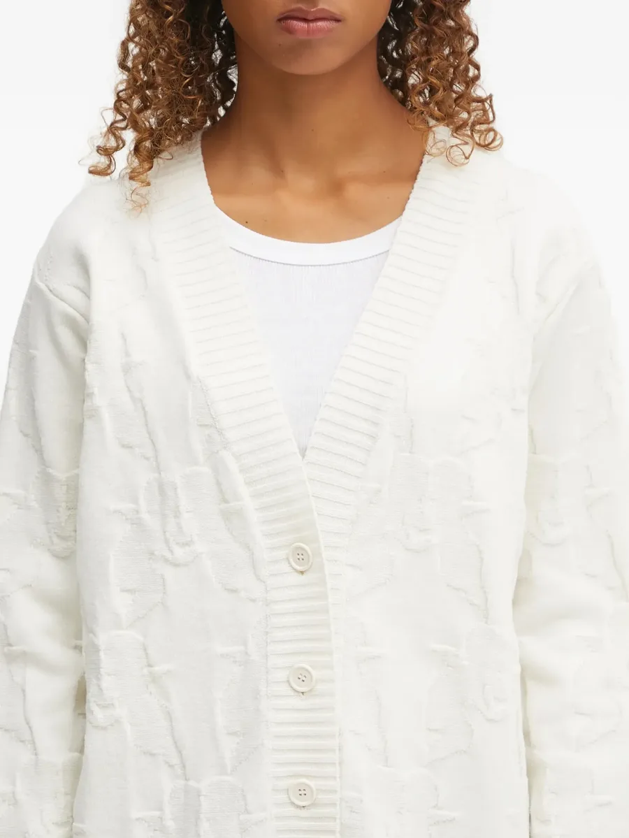 buttoned textured cardigan 10