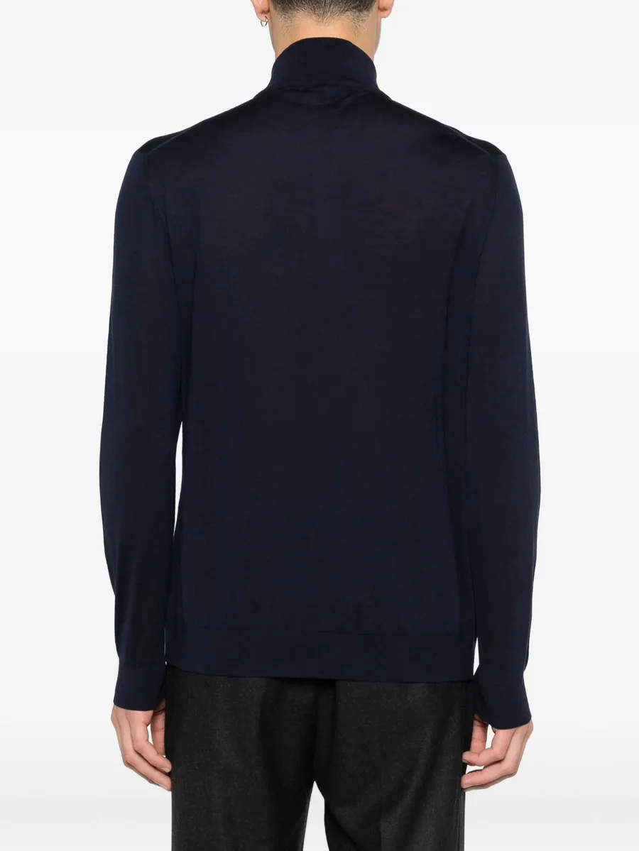 zip-up mock-neck sweater 8