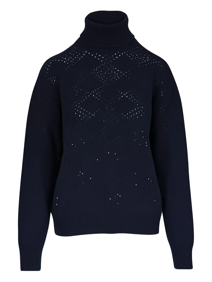 open-work roll-neck sweater 1