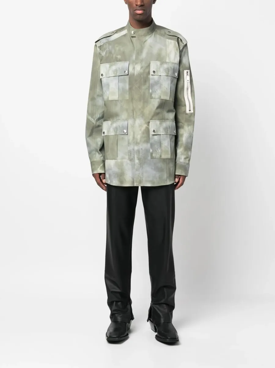 faded-effect military jacket 4