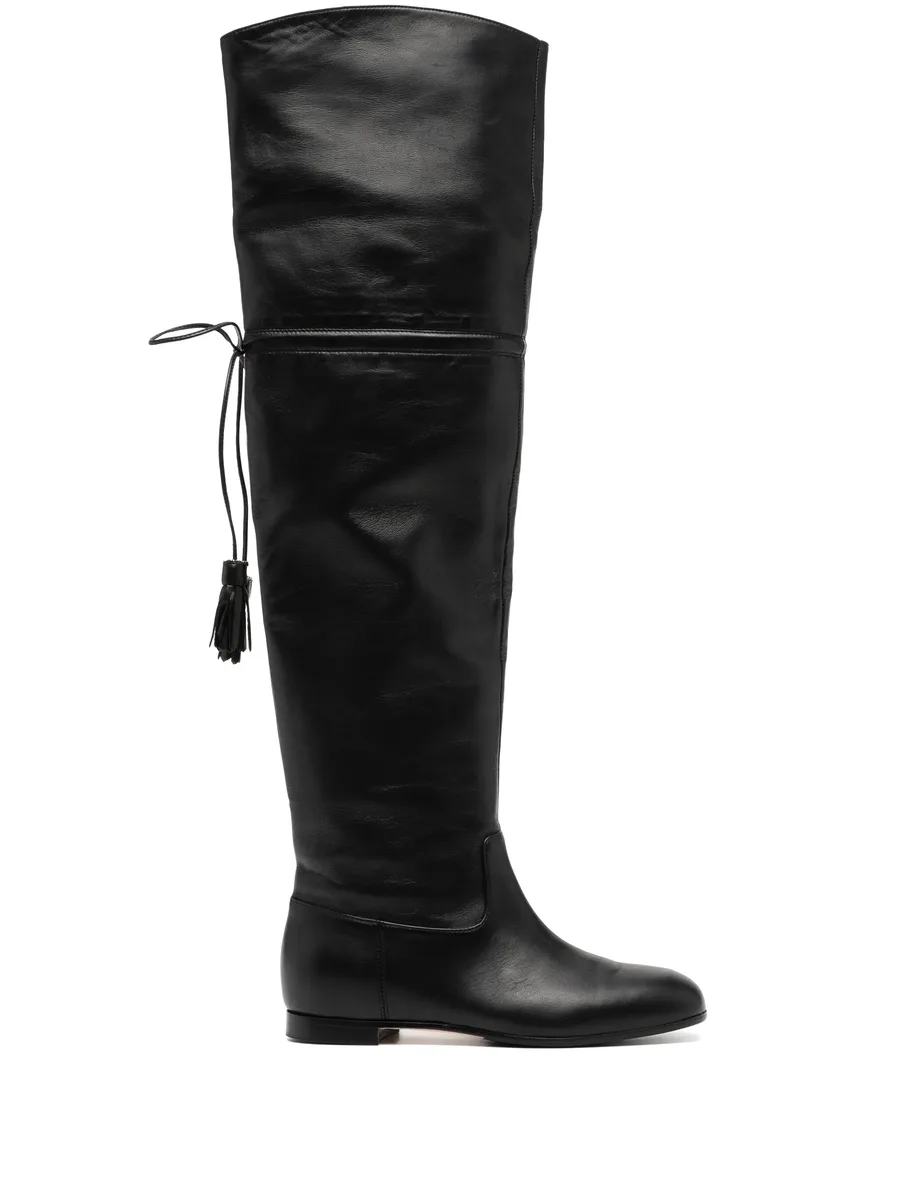 tassel-detail leather boots 1