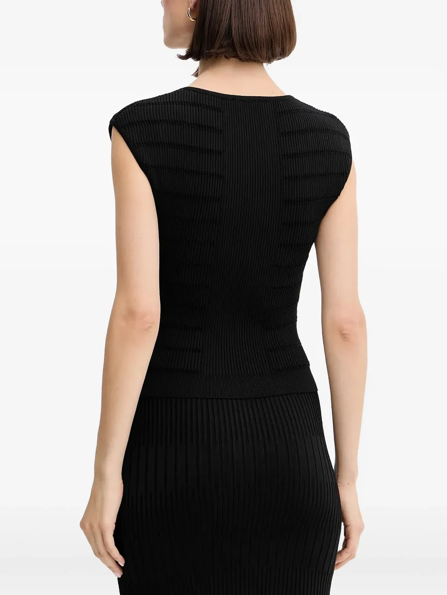 Evangeline button ribbed top 5