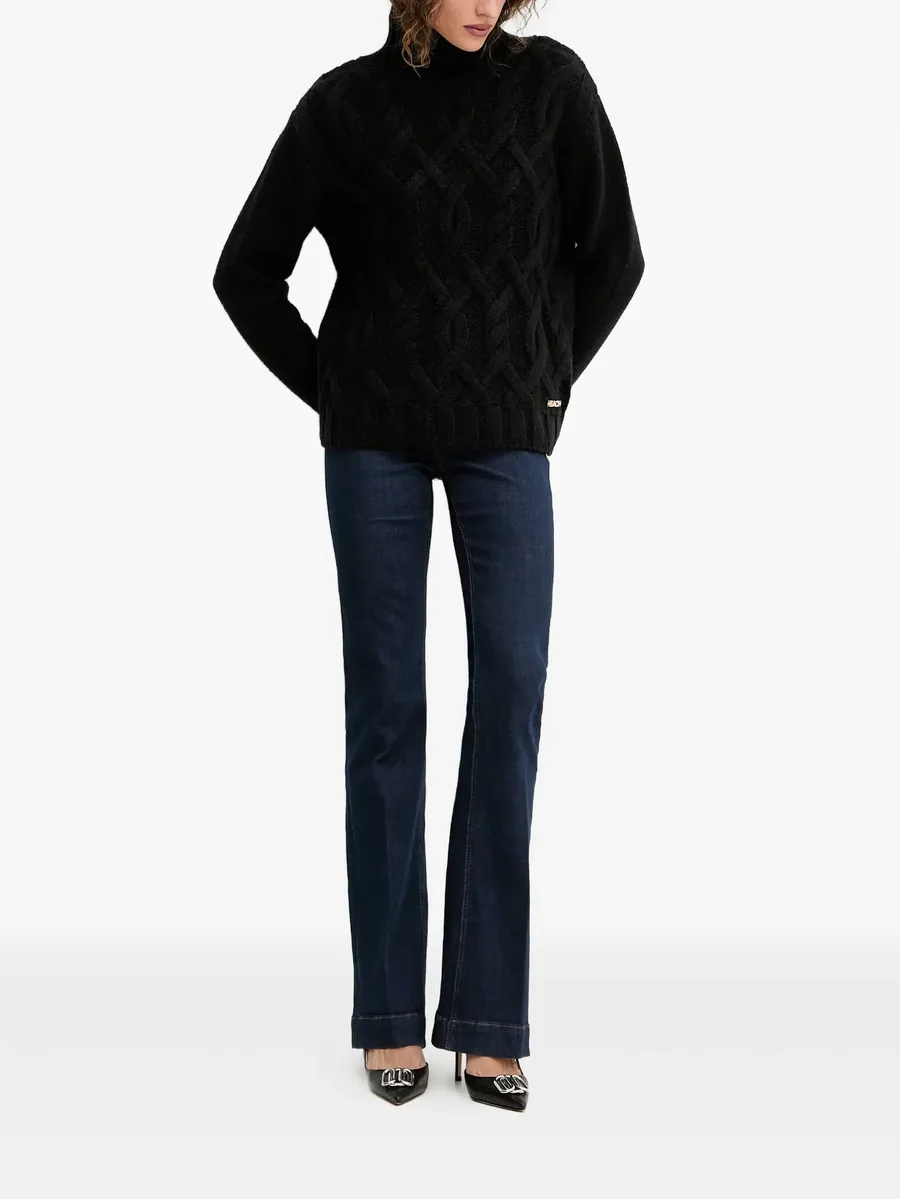 cable-knit roll-neck sweater 3