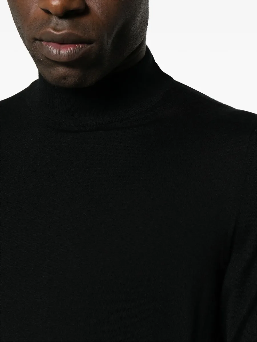 high-neck cashmere-silk jumper 10