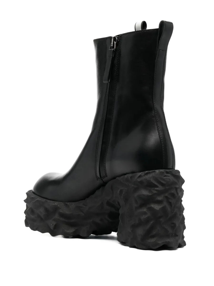 110mm zip-up chunky leather boots 6