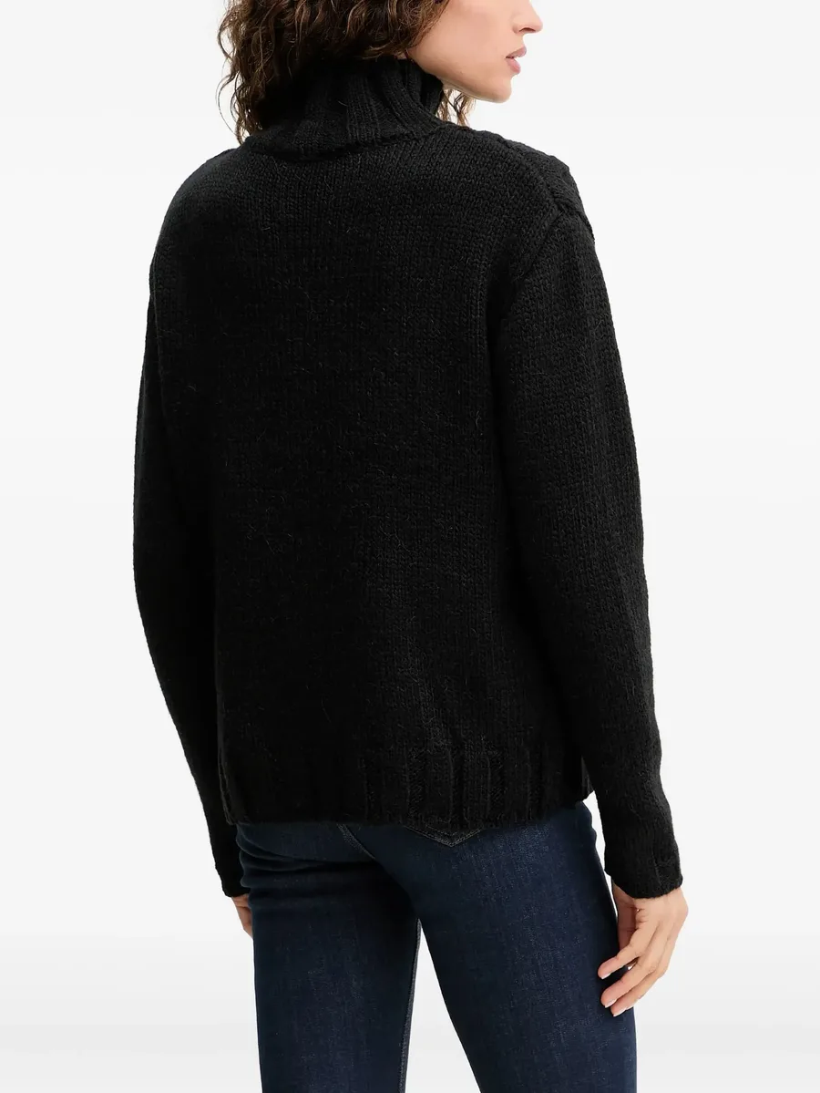 cable-knit roll-neck sweater 6