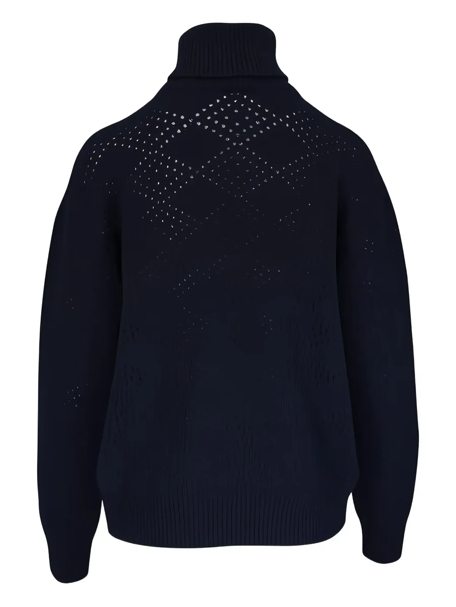 open-work roll-neck sweater 3