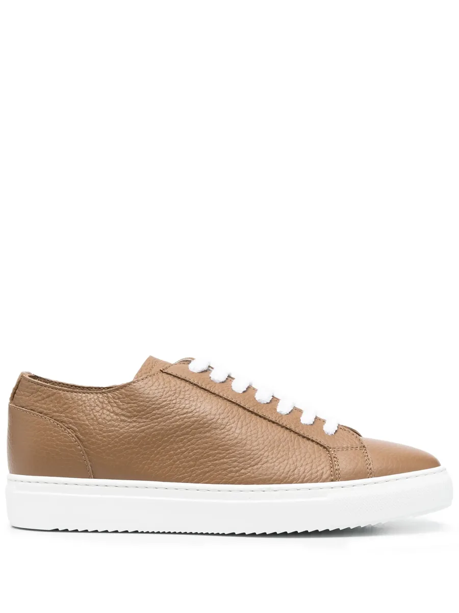low-top leather sneakers 1