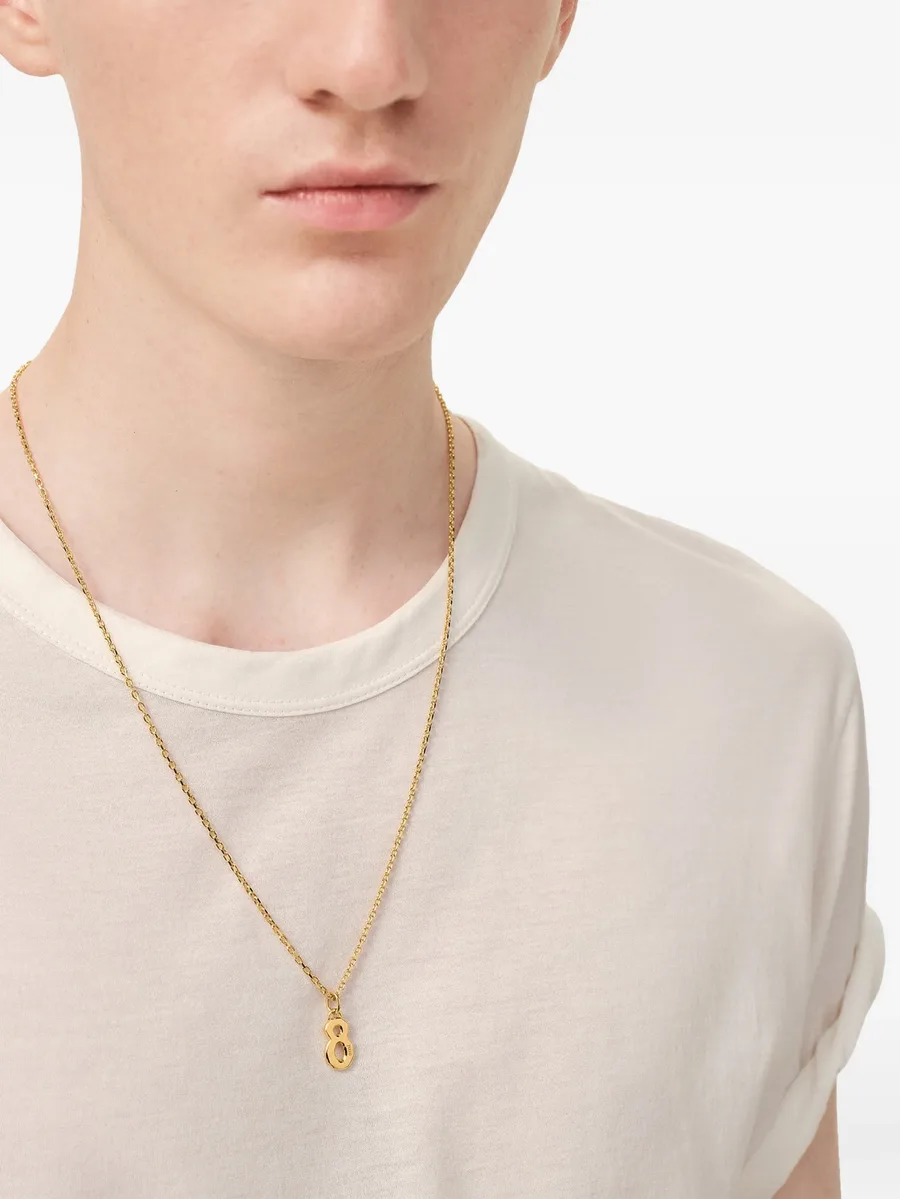 hammered number 8 pendant necklace 3