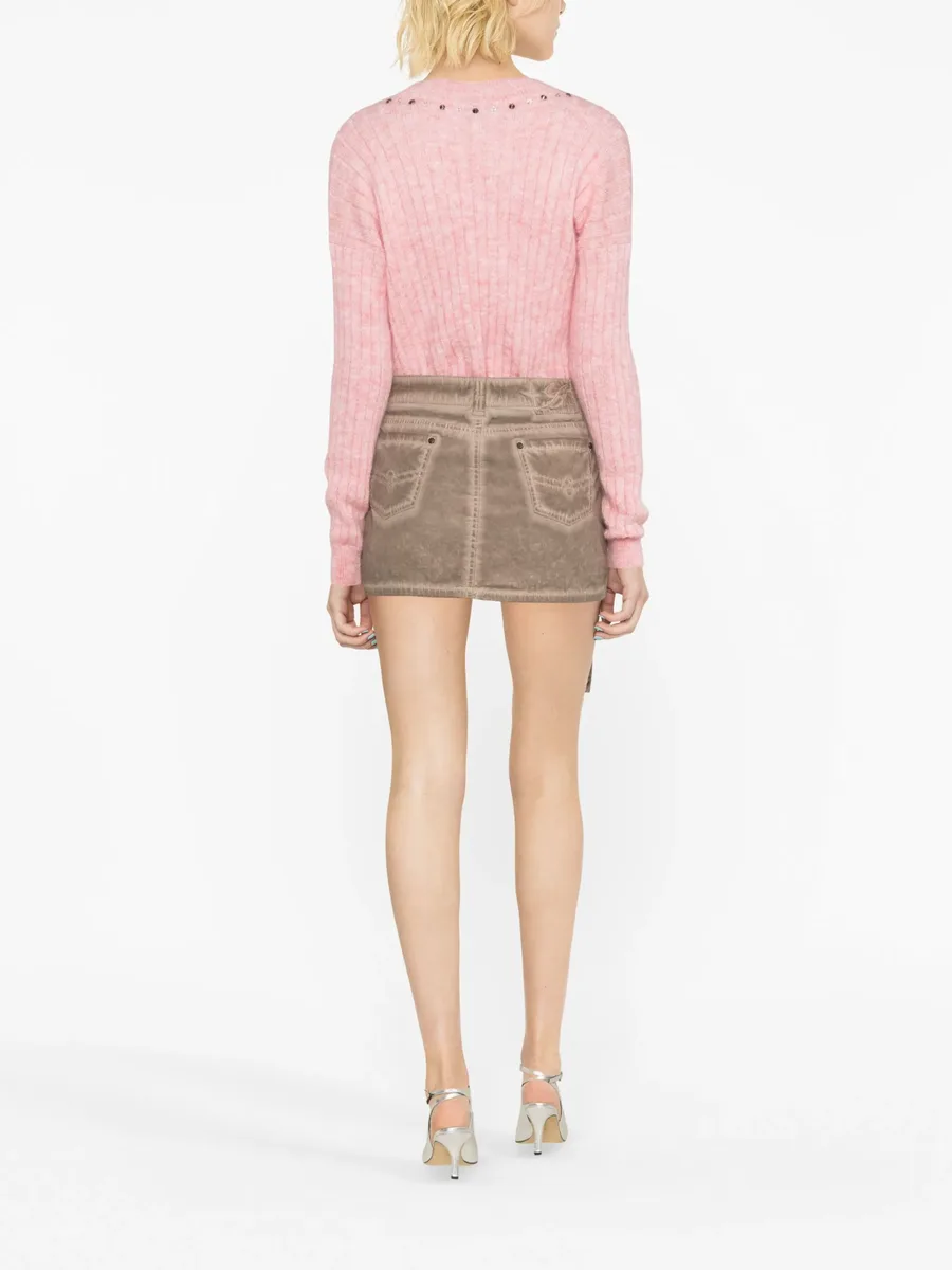 stud-embellished ribbed jumper 5