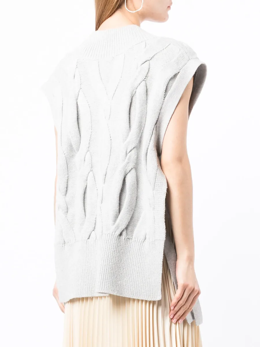 X Beyond The Radar cable knit vest 7