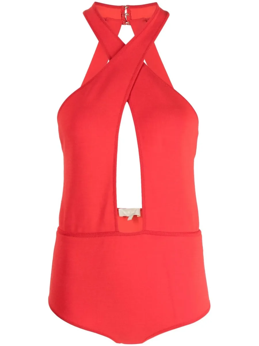 halter keyhole body suit 1