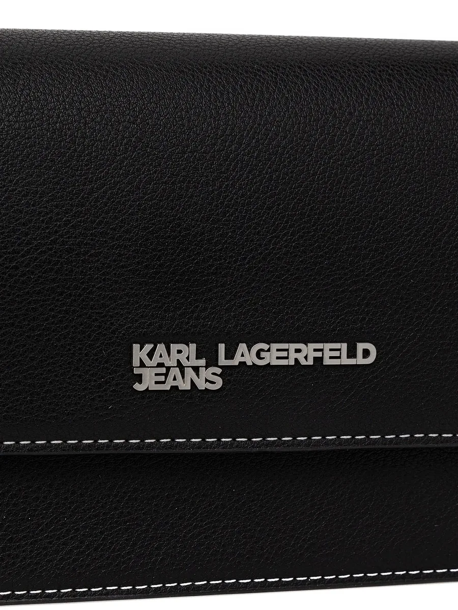 logo-plaque contrast-stitch shoulder bag 10