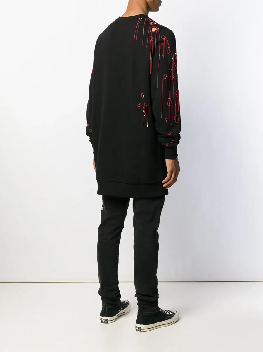 chain-embellished sweatshirt 7