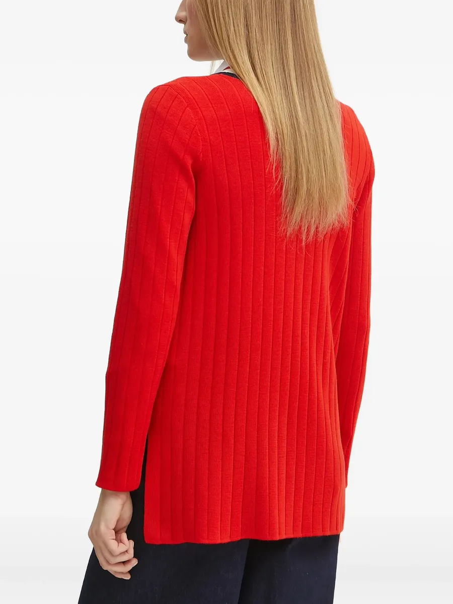 ribbed-knit button cardigan 7