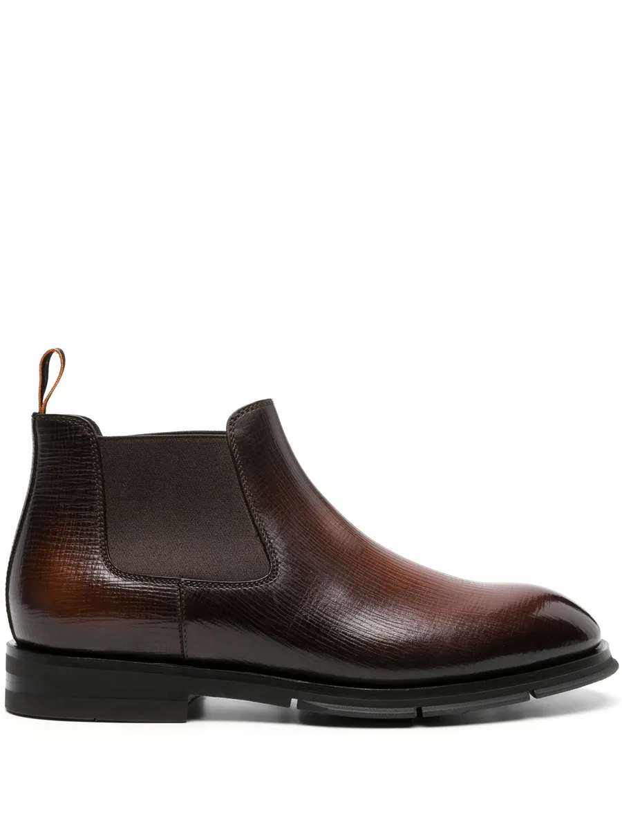textured leather chelsea boots 2