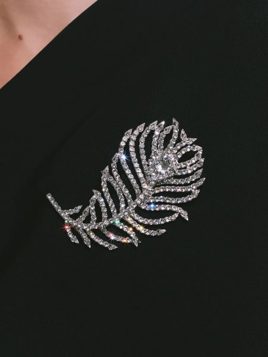 брошь crystal pluma 5