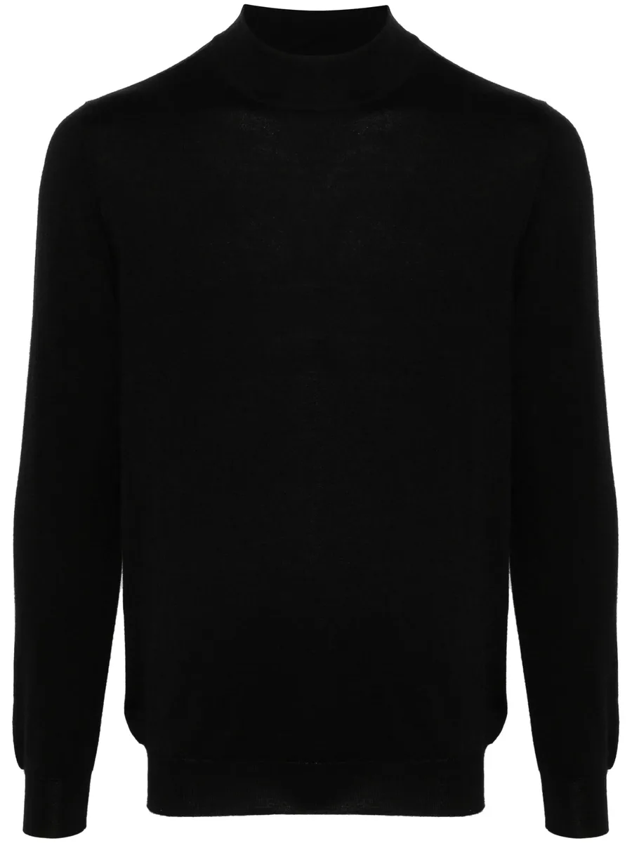 high-neck cashmere-silk jumper 1