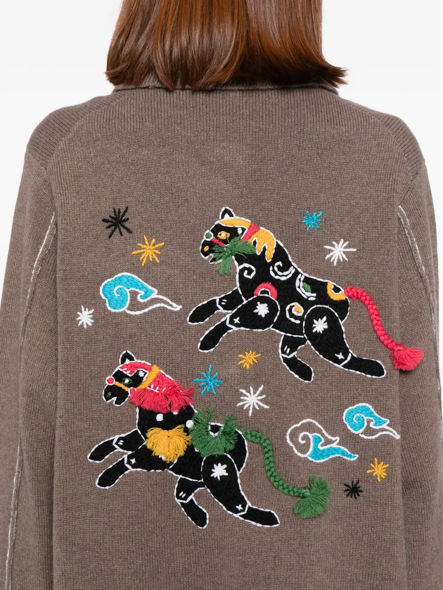 horse-embroidered cardigan 10