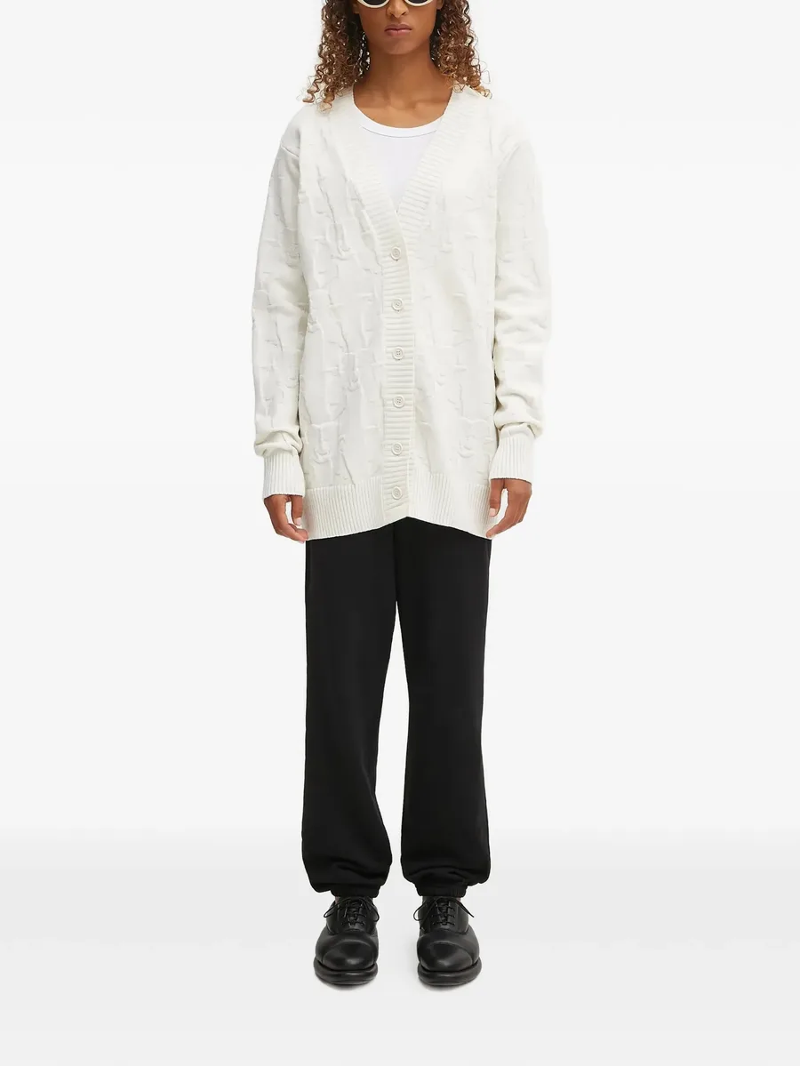 buttoned textured cardigan 4