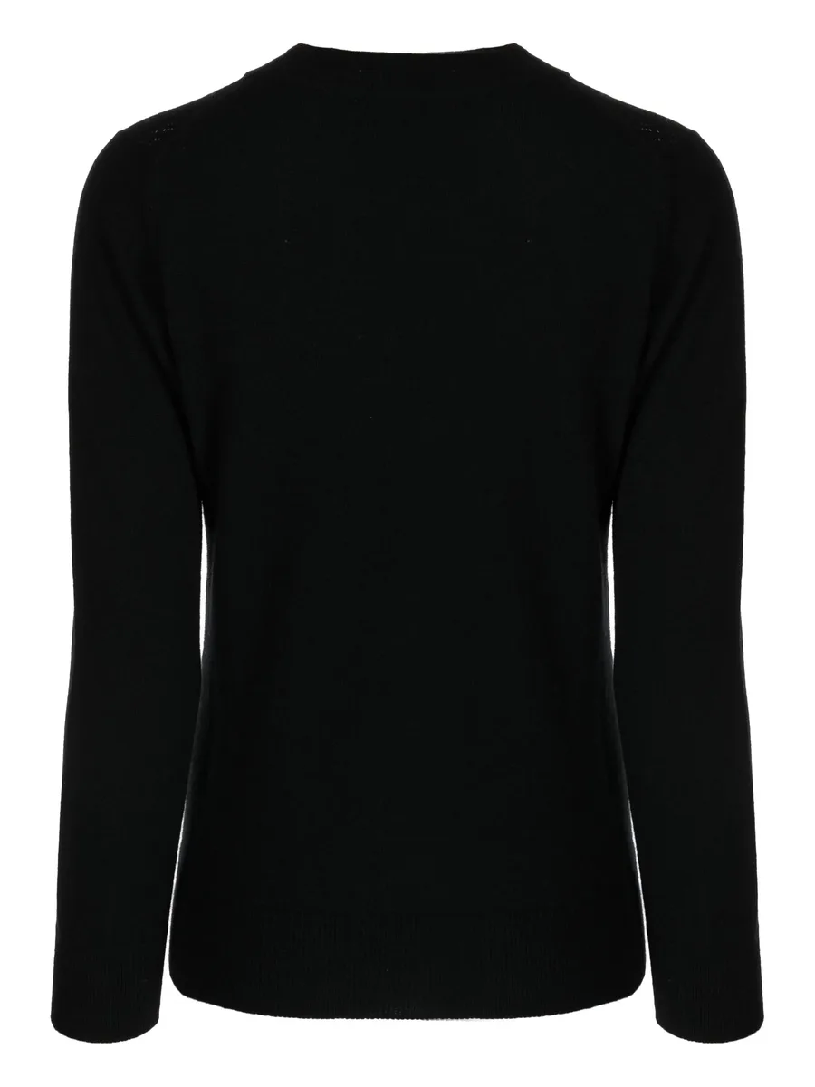 pointelle-argyle knit cashmere jumper 3