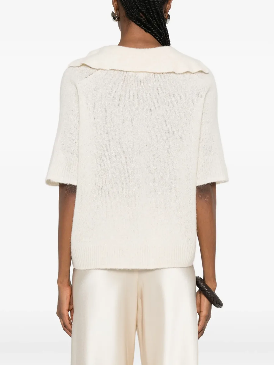 V-neck short-sleeve sweater 7