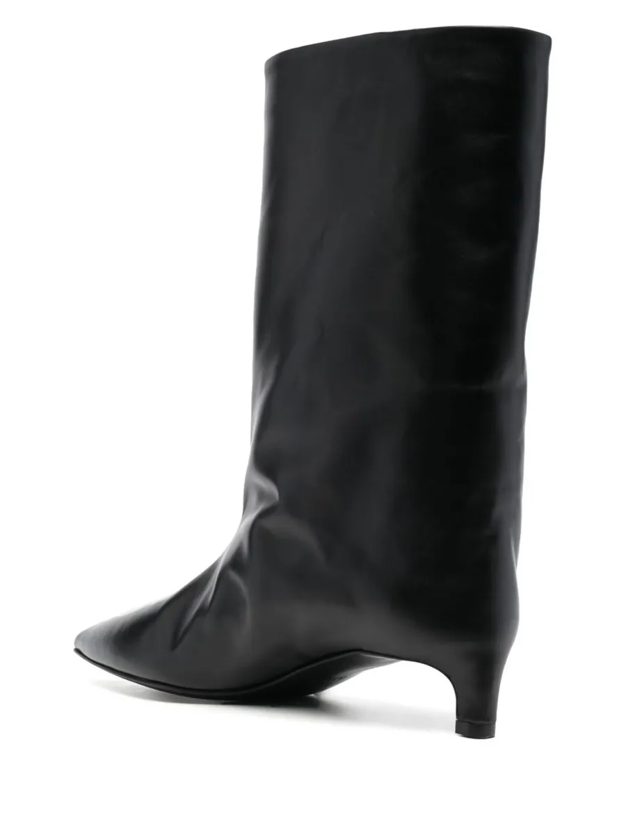 pointed-toe leather boots 6