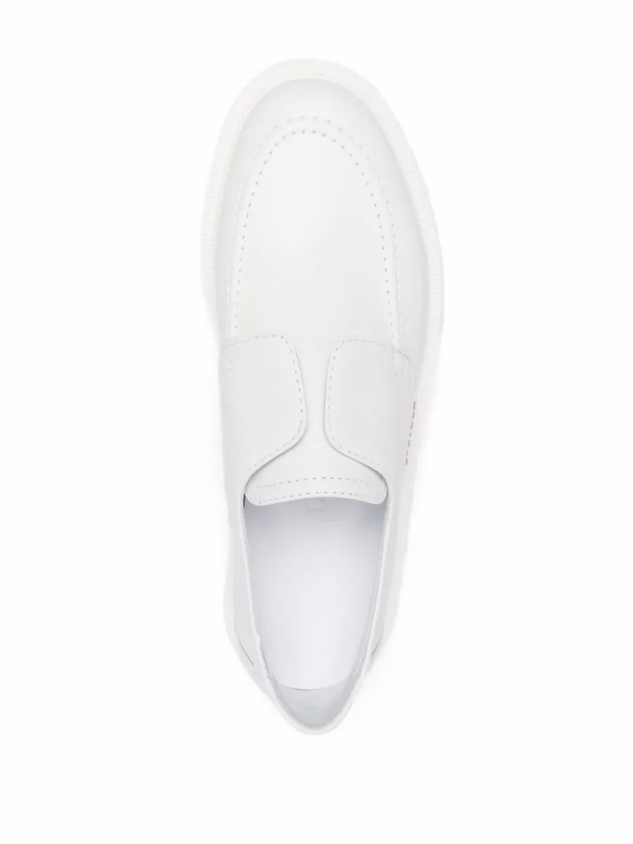 tonal leather loafers 7