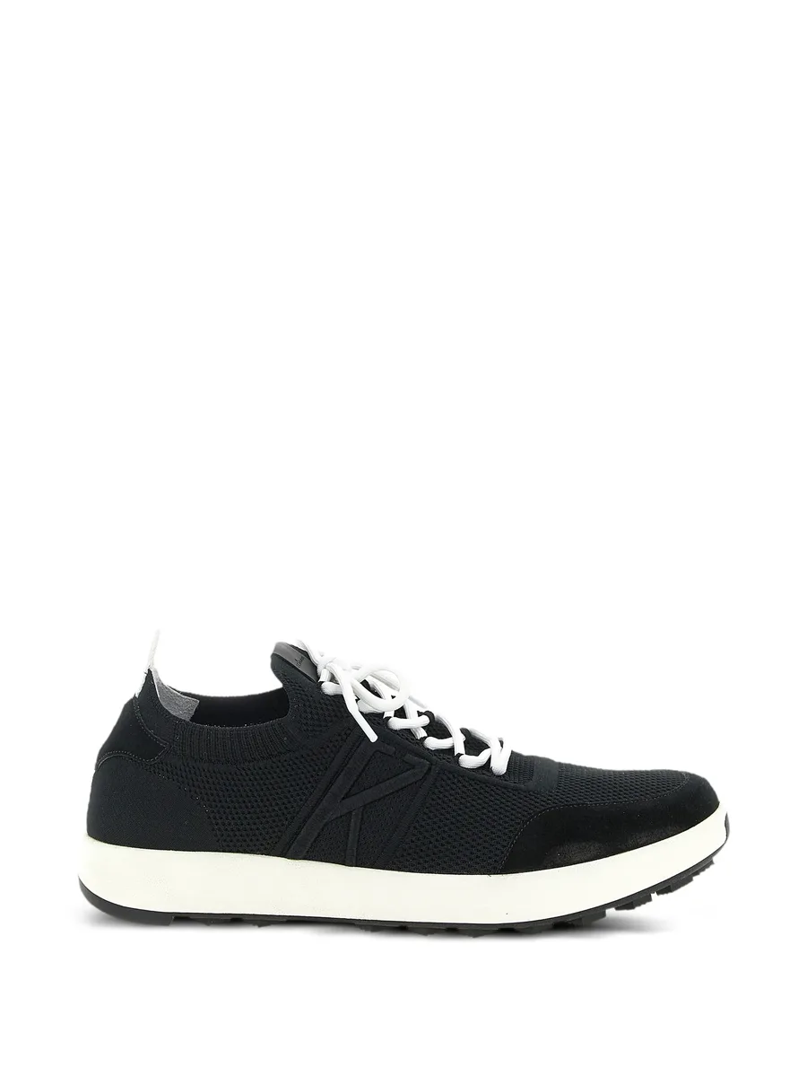 suede-trim slip-on sneakers 1
