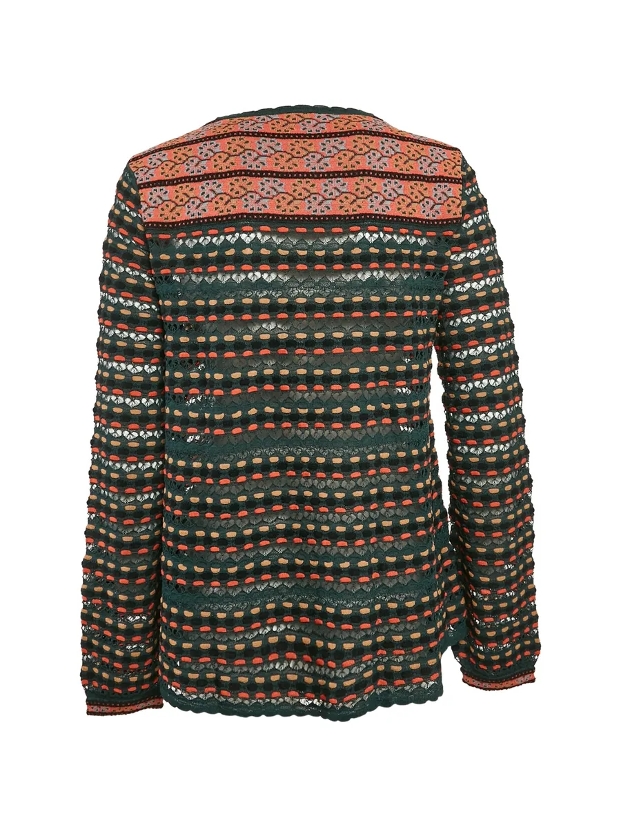 pointelle-knit floral-pattern sweater 3
