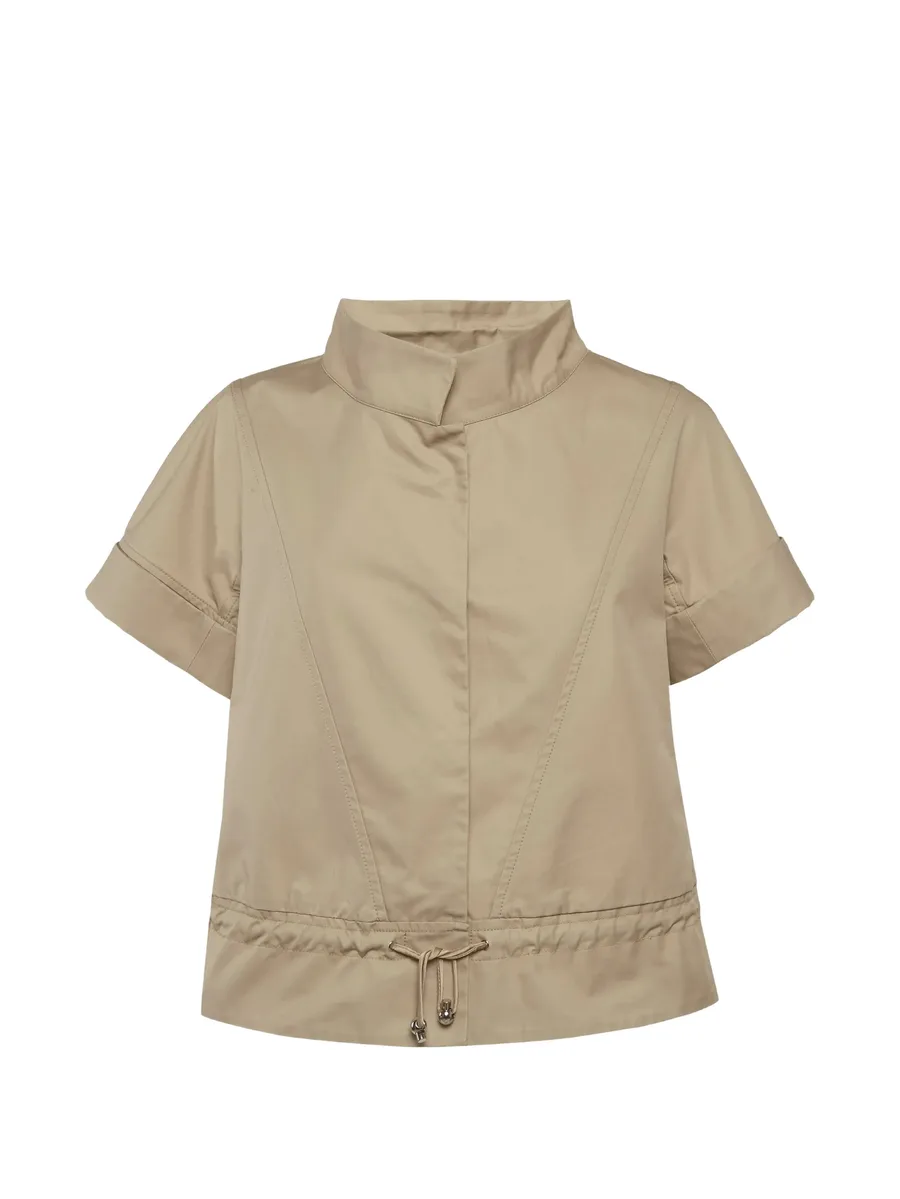 drawstring-detail gabardine jacket 2