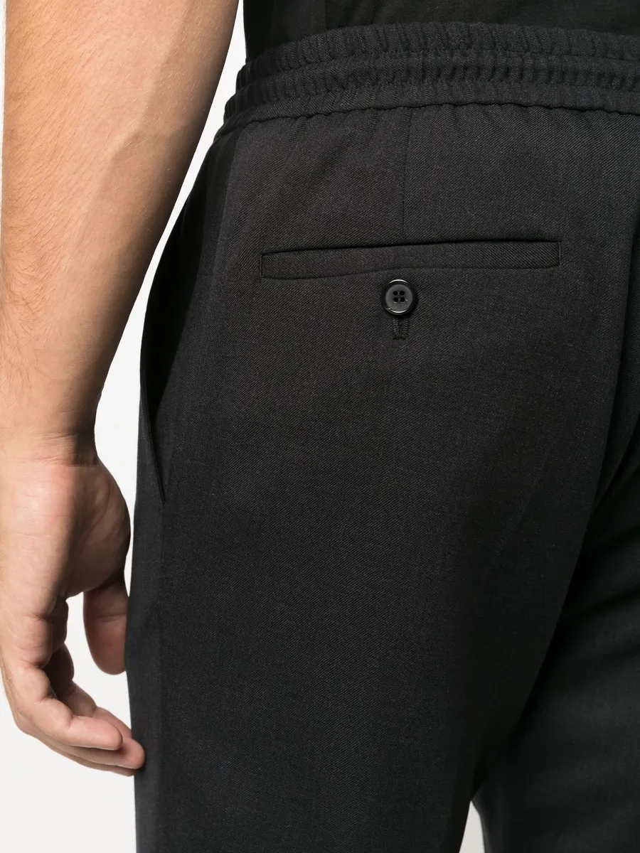 drawstring wool chino trousers 9